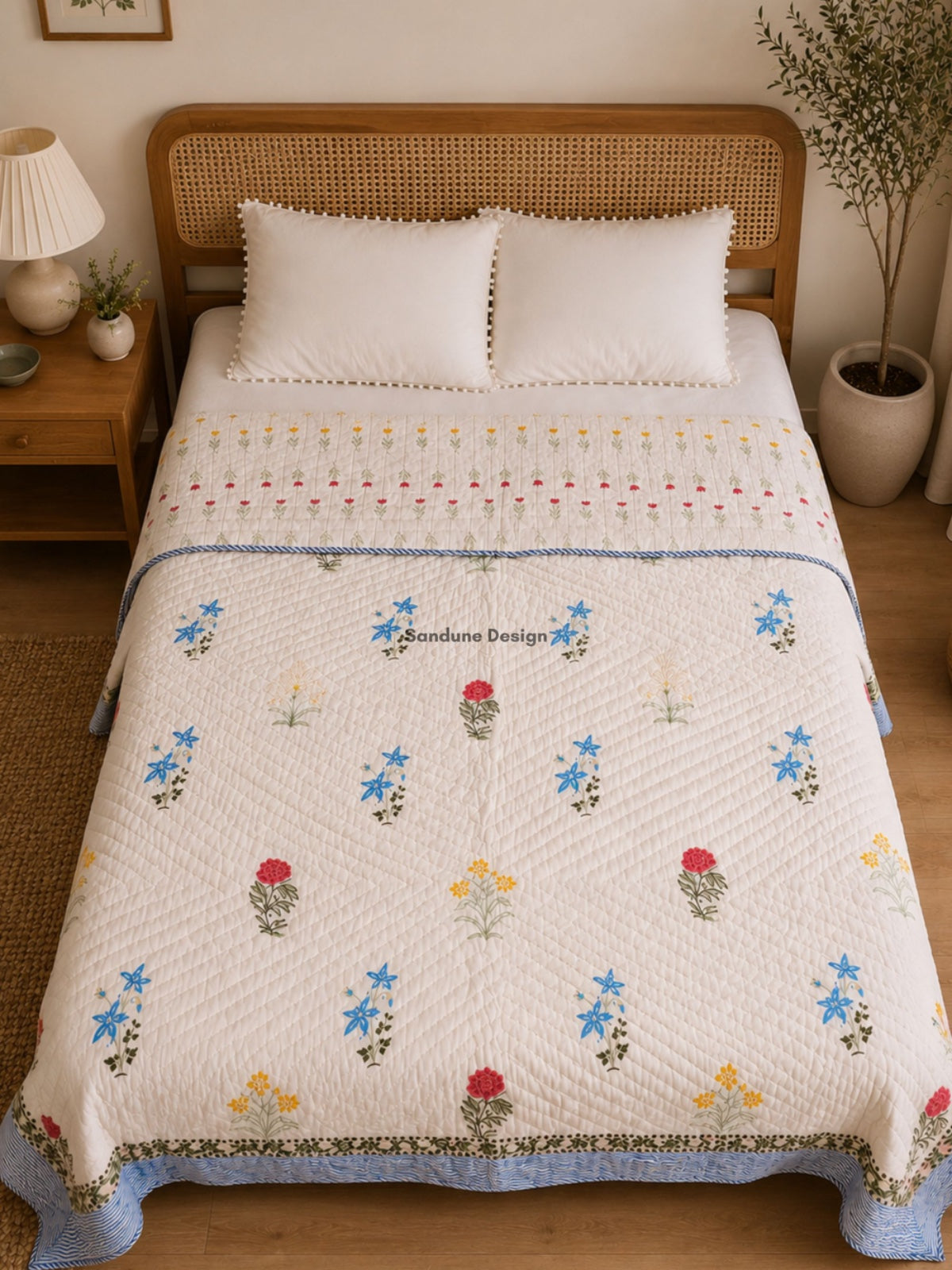 Hand block print quilts