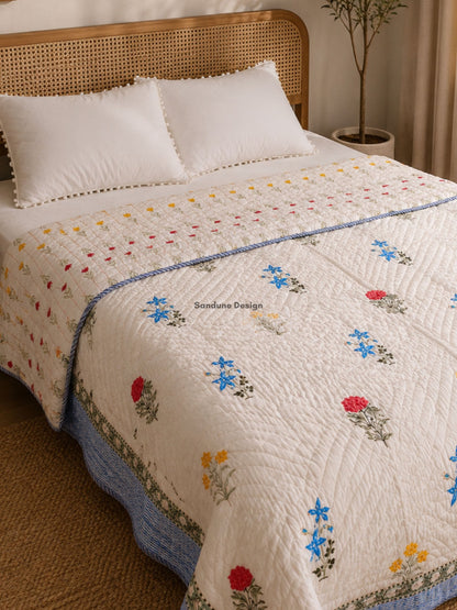 Hand block print quilts