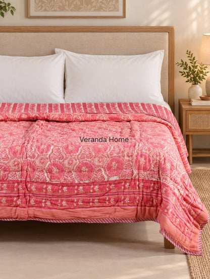 Hand block print quilts