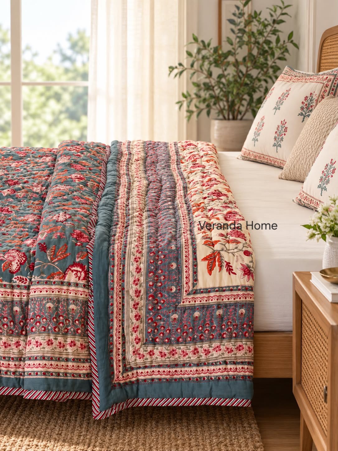 Hand block print quilts