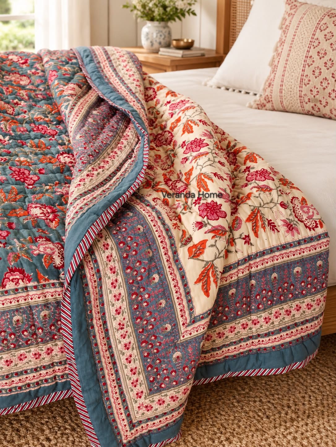 Hand block print quilts
