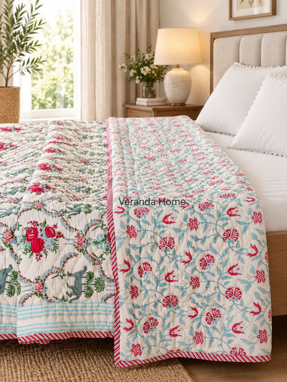 Hand block print quilts