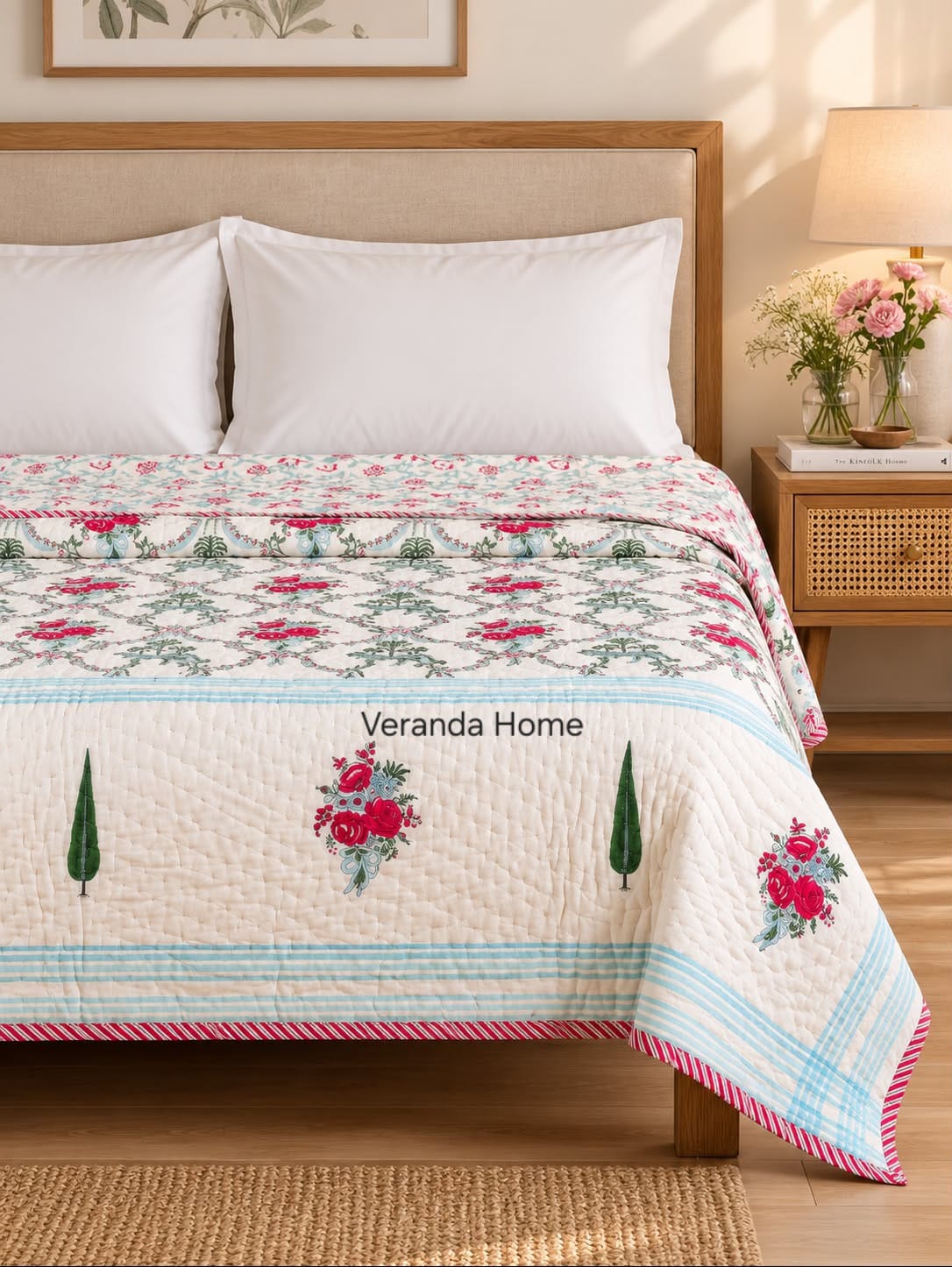 Hand block print quilts