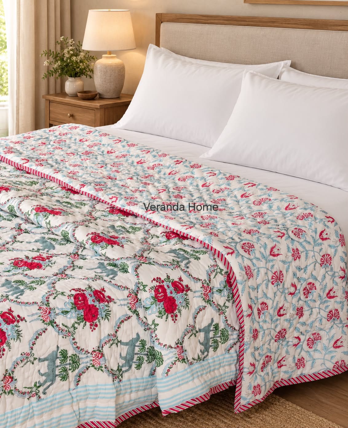Hand block print quilts