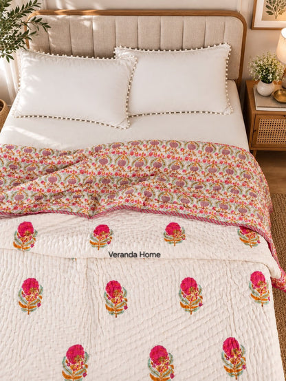 Hand block print quilts
