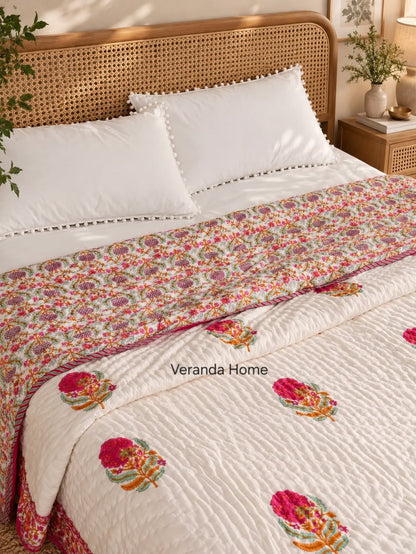 Hand block print quilts