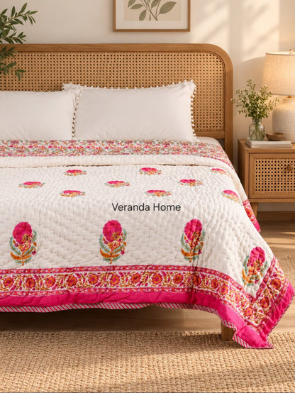 Hand block print quilts