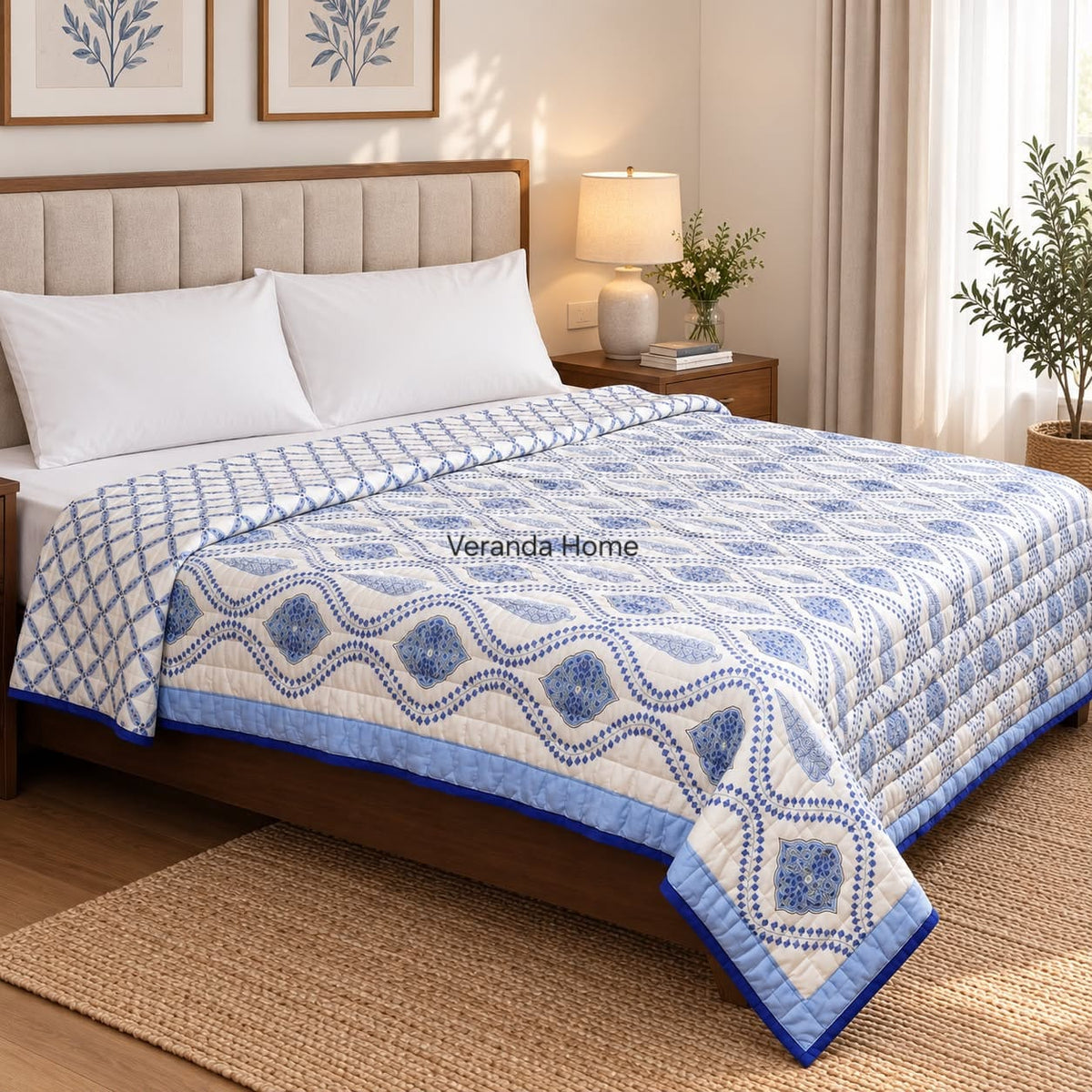 Hand block print quilts