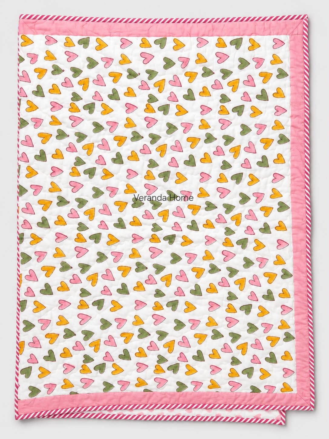 Heart Mulmul Baby Quilt