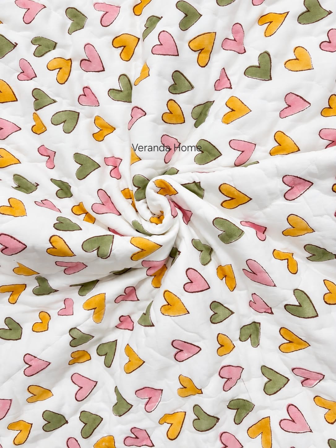 Heart Mulmul Baby Quilt