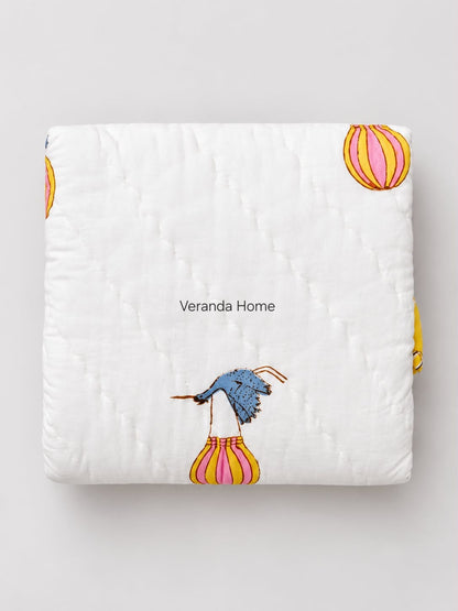 Hot Air Balloon Mulmul Baby Quilt
