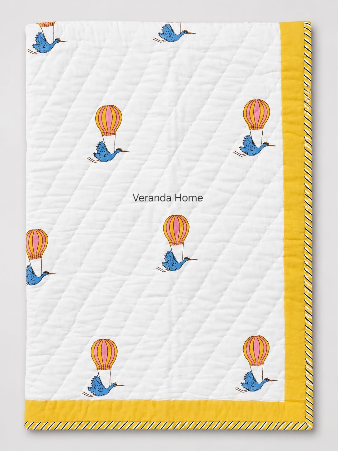 Hot Air Balloon Mulmul Baby Quilt