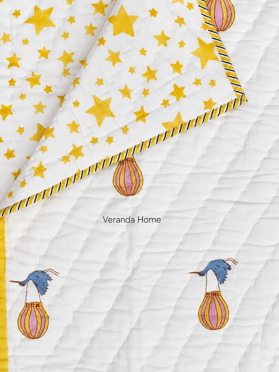 Hot Air Balloon Mulmul Baby Quilt