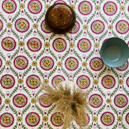 Circular Mandala/Medallion Motif Table Cover