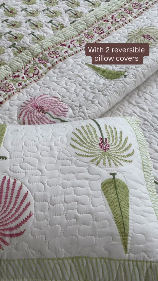 Taal Tarang Cotton Quilted Bedcover
