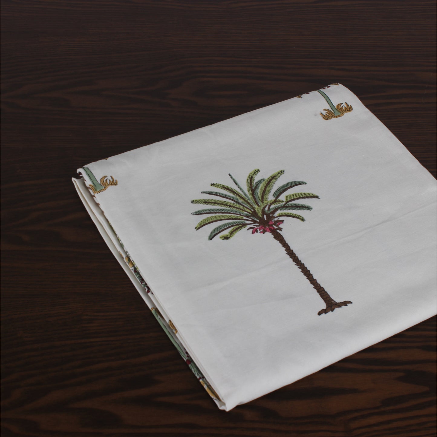 Palm print table cover